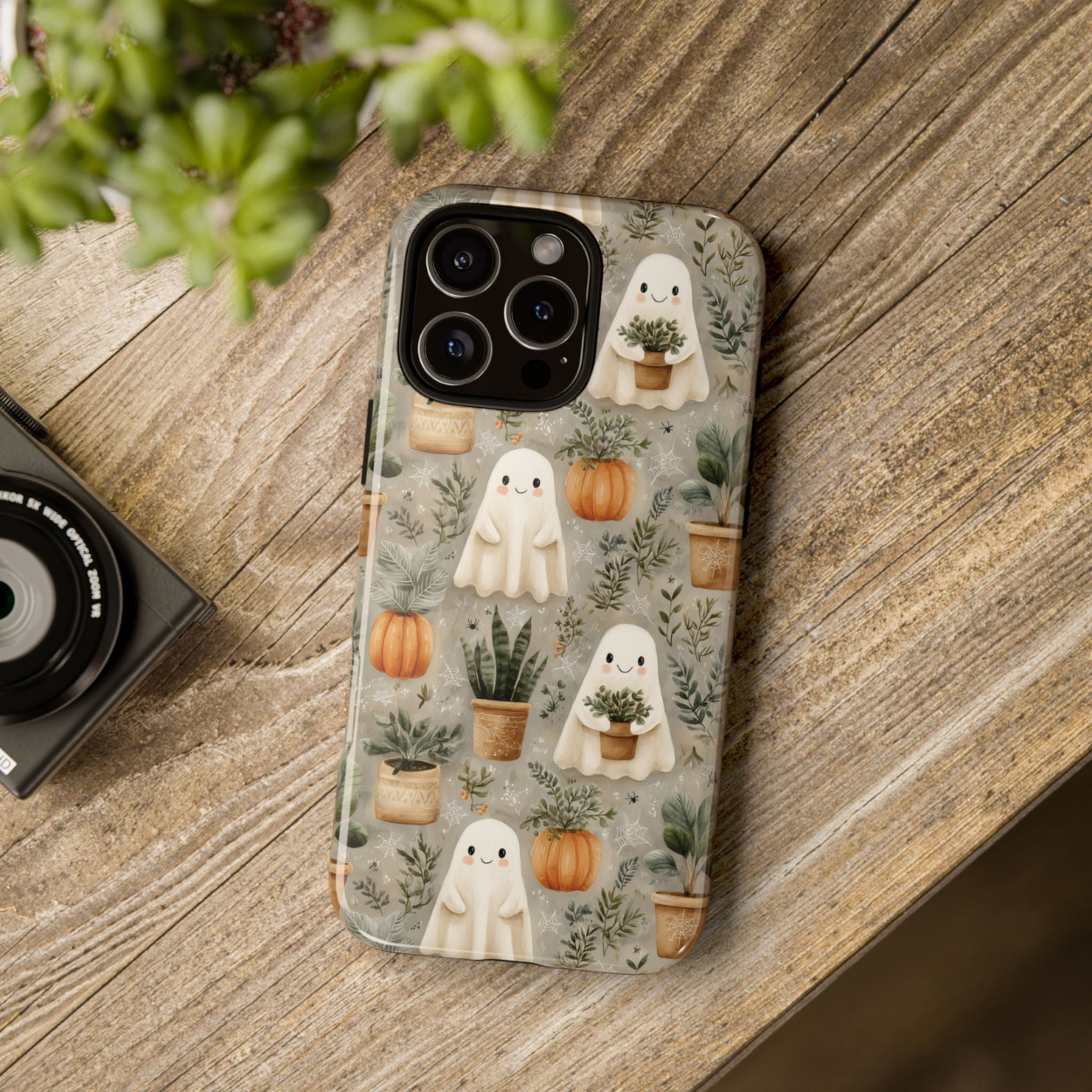 Spooky Plant Mom Phone Case – Haunted House Plants Halloween Cover for iPhone, Galaxy, Pixel