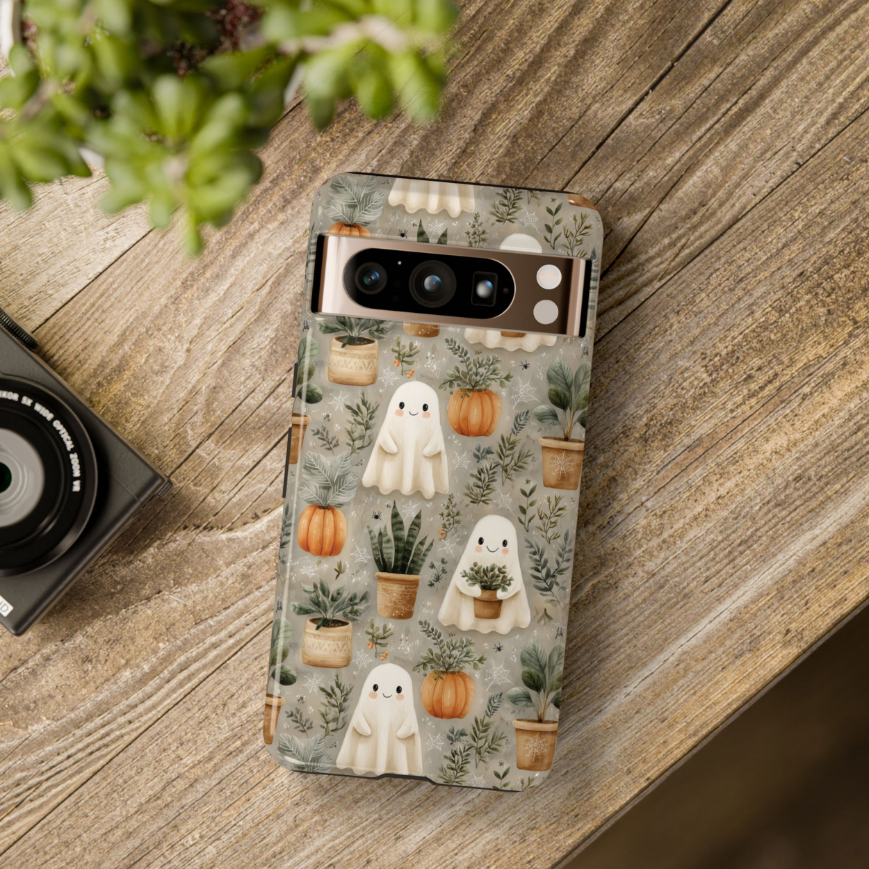 Spooky Plant Mom Phone Case – Haunted House Plants Halloween Cover for iPhone, Galaxy, Pixel