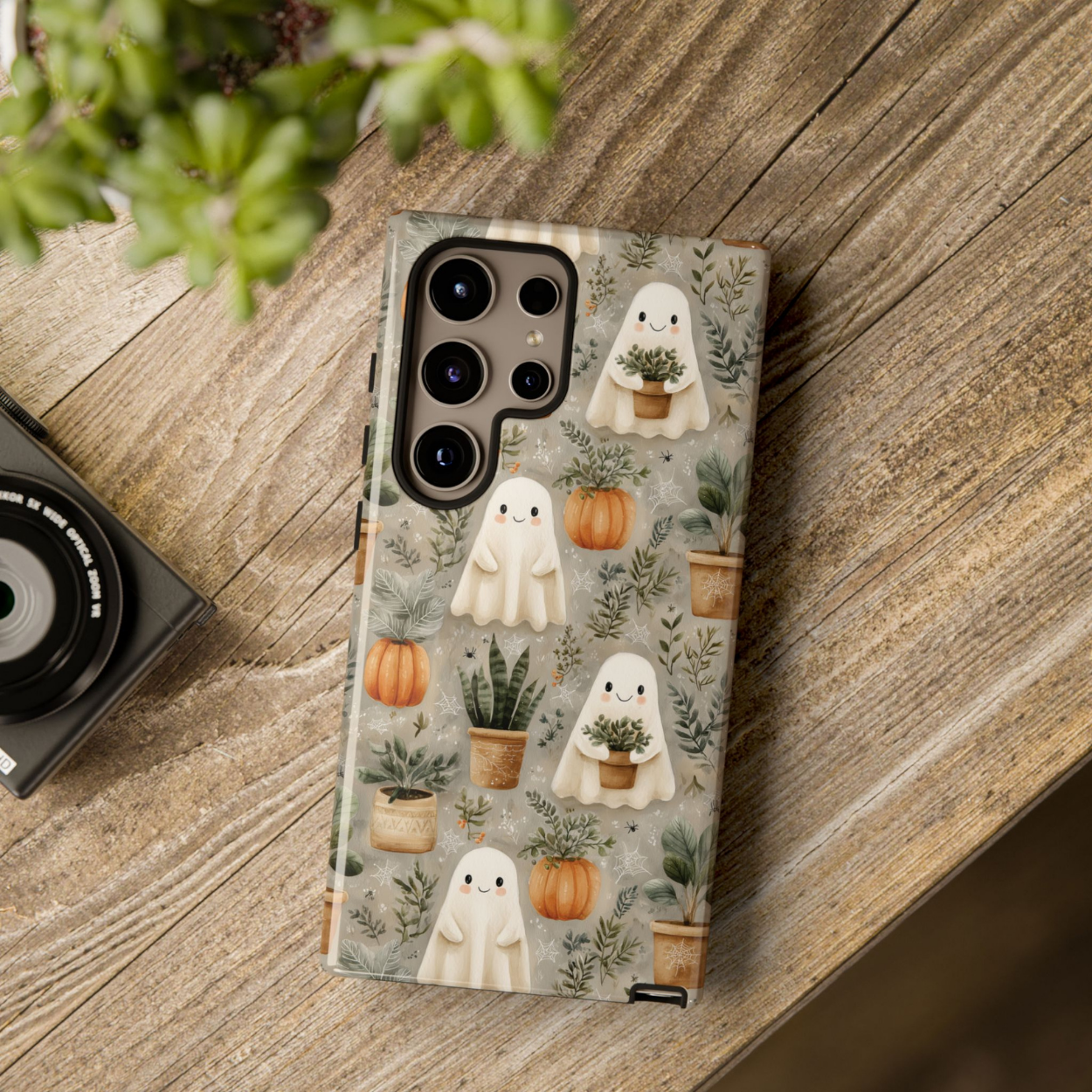 Spooky Plant Mom Phone Case – Haunted House Plants Halloween Cover for iPhone, Galaxy, Pixel