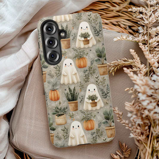 Spooky Plant Mom Phone Case – Haunted House Plants Halloween Cover for iPhone, Galaxy, Pixel