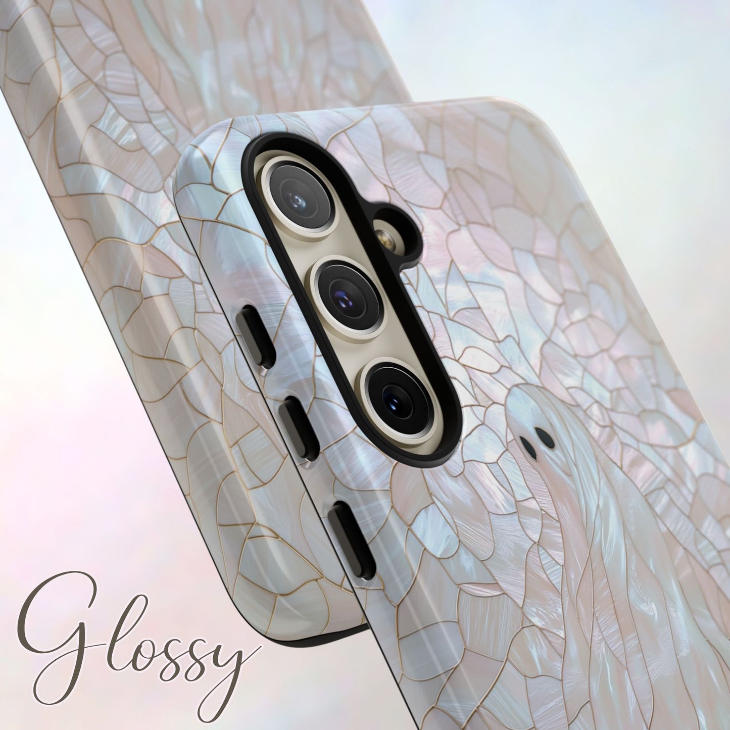 Spooky Ghost Faux Stained Glass Phone Case
